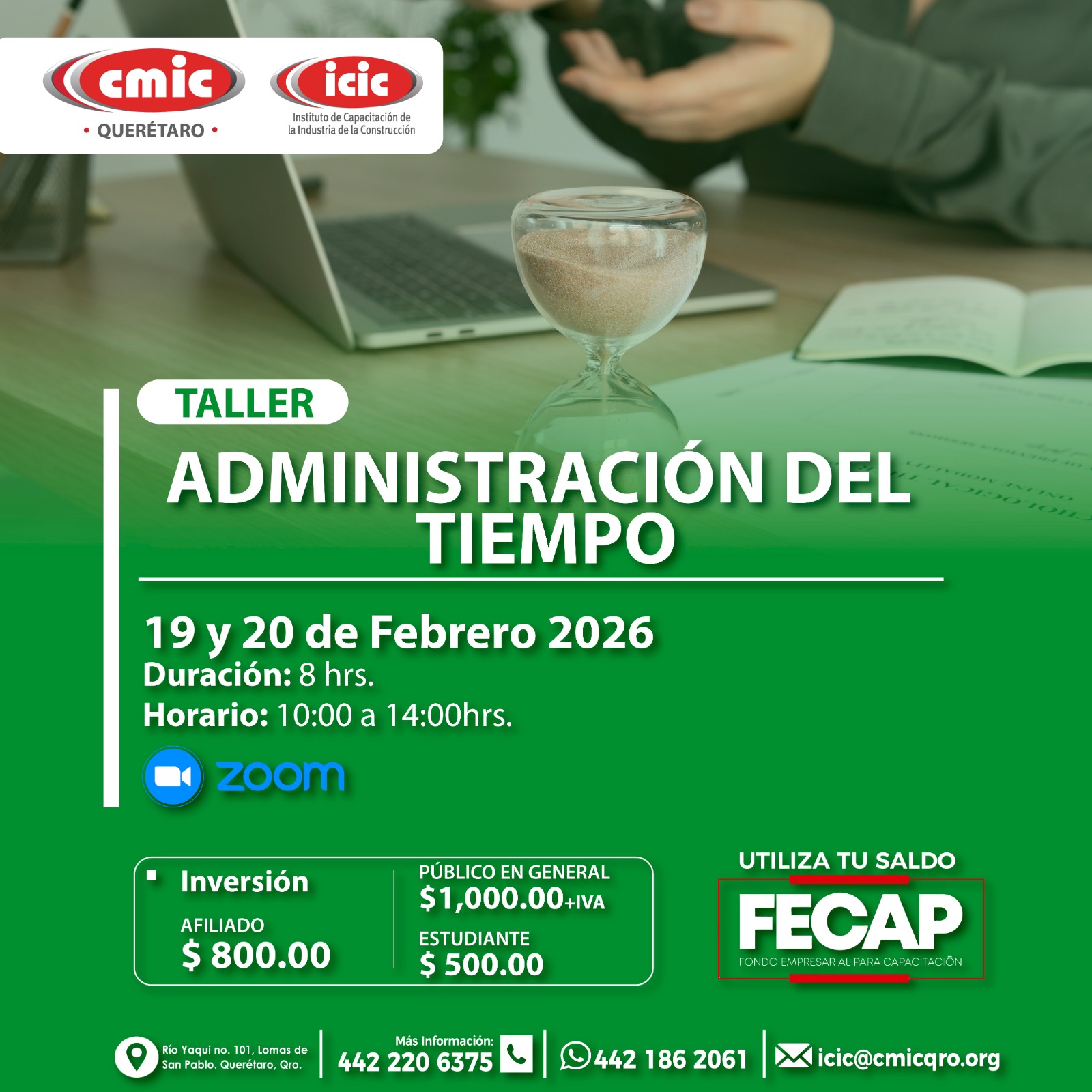 Taller Administración del tiempo