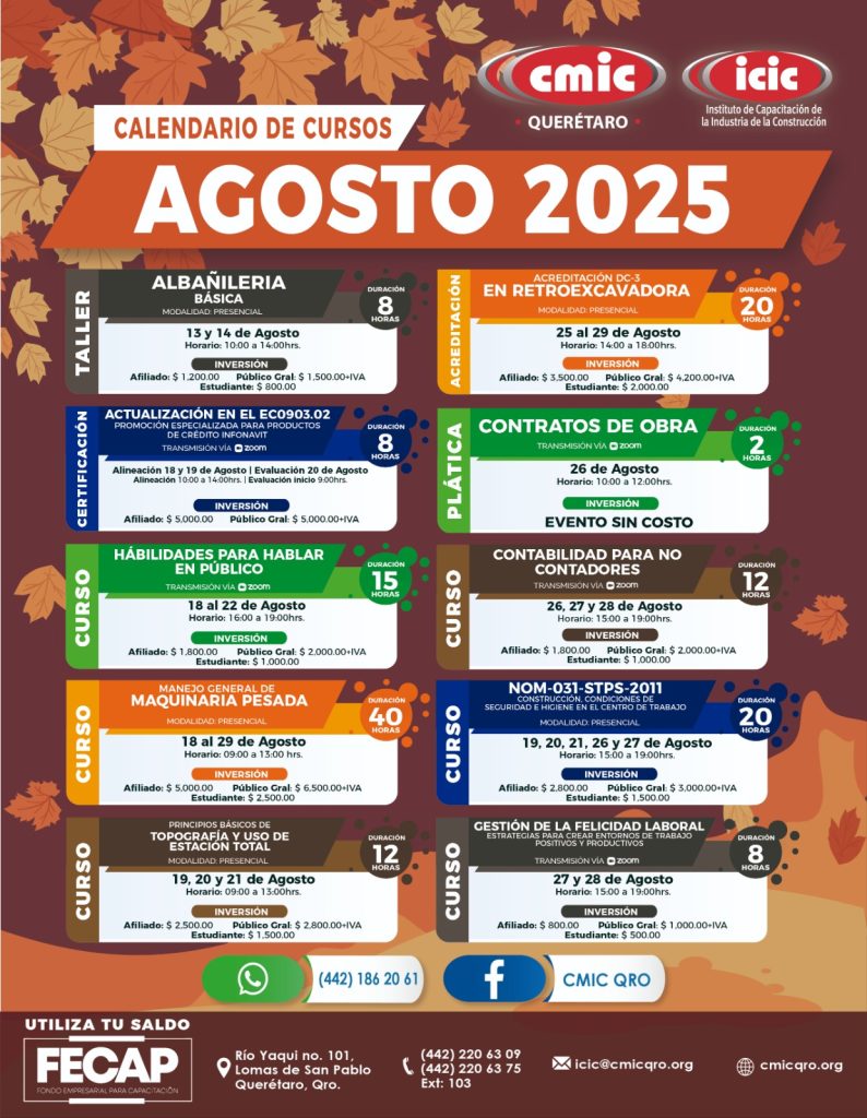 Cursos Agosto 2025